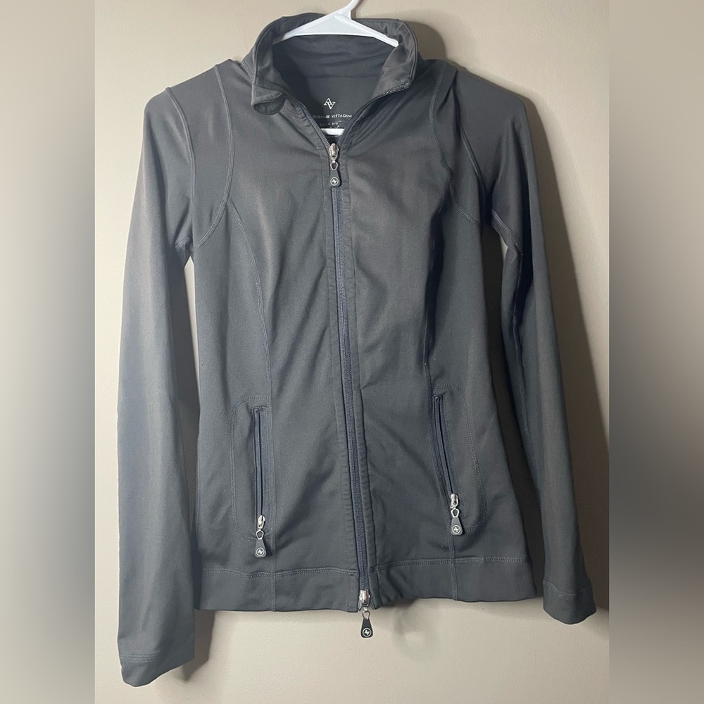Adrienne Vittadini Black Utility Jacket with Stand-Up Collar women’s Size XS
